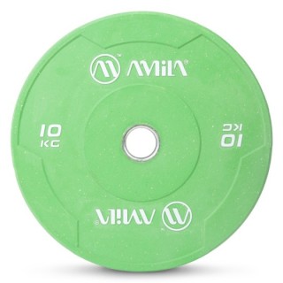 Δίσκος Color Bumper Plate Slim 50 mm 10 kg – Πράσινο