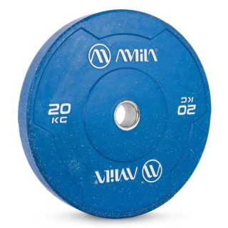 Δίσκος Color Bumper Plate Slim 50 mm 20 kg – Μπλε