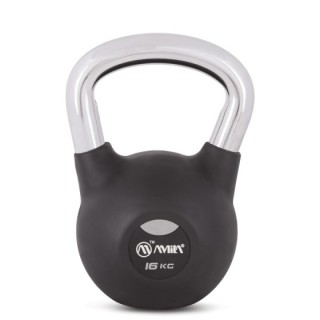Kettlebell Rubber Cover Cr Handle 16 kg – Μαύρο