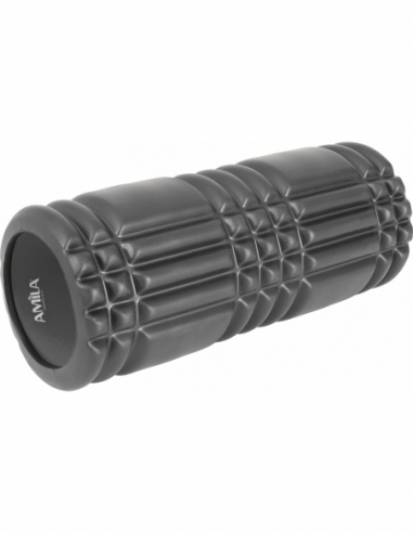 AMILA Foam Roller Plexus Φ14x33cm Μαύρο