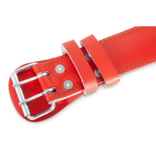 Ζώνη Άρσης Βαρών AMILA Δερμάτινη Κόκκινη Γ΄ Quality L