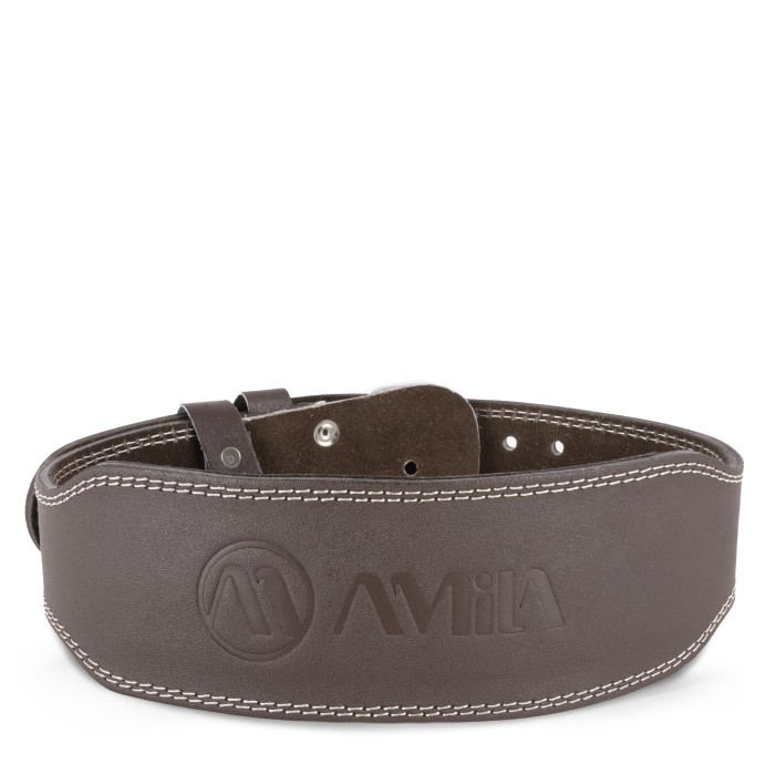Ζώνη Άρσης Βαρών AMILA Δερμάτινη Καφέ B Quality M