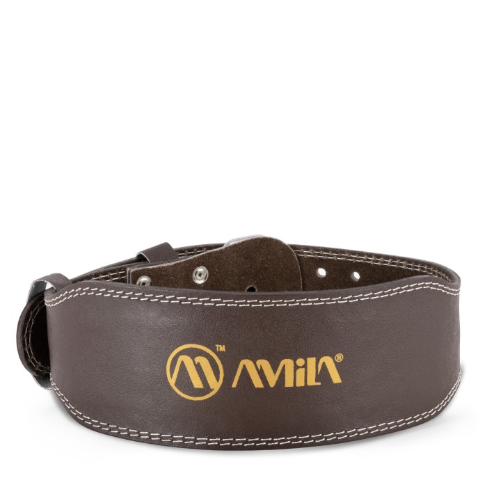 Ζώνη Άρσης Βαρών AMILA Δερμάτινη Καφέ C Quality XL