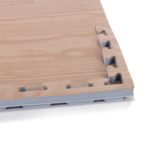 Δάπεδο Προστασίας Puzzle EVA 100x100x2 cm – Ξύλο / Γκρι