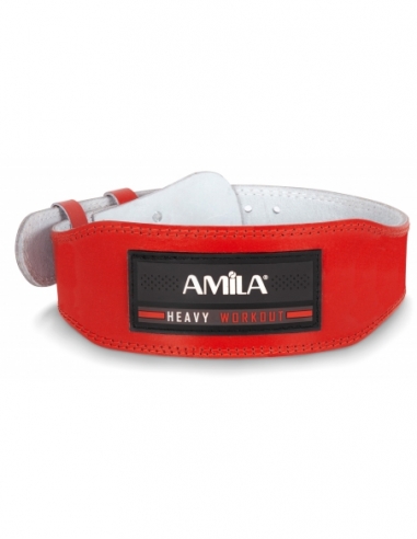 Ζώνη Άρσης Βαρών AMILA Δερμάτινη Κόκκινη Γ΄ Quality XL Ζώνη Άρσης Βαρών AMILA Δερμάτινη Κόκκινη Γ΄ Quality XL