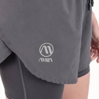 Γυναικείο Σορτς 2 σε 1 Vision Motion M – Graphite