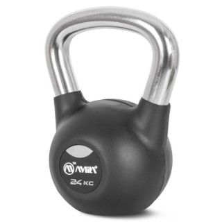 Kettlebell Rubber Cover Cr Handle 24 kg – Μαύρο