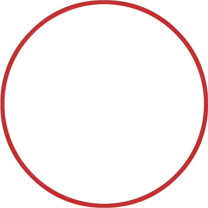 Χούλα-Χουπ HQ 60cm - Φ19mm - 230gr, Κόκκινο