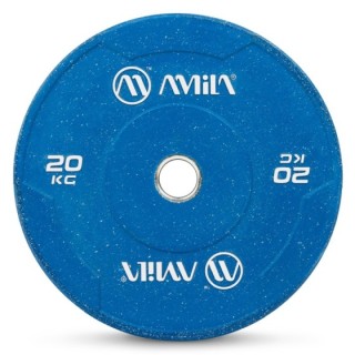 Δίσκος Color Bumper Plate Slim 50 mm 20 kg – Μπλε