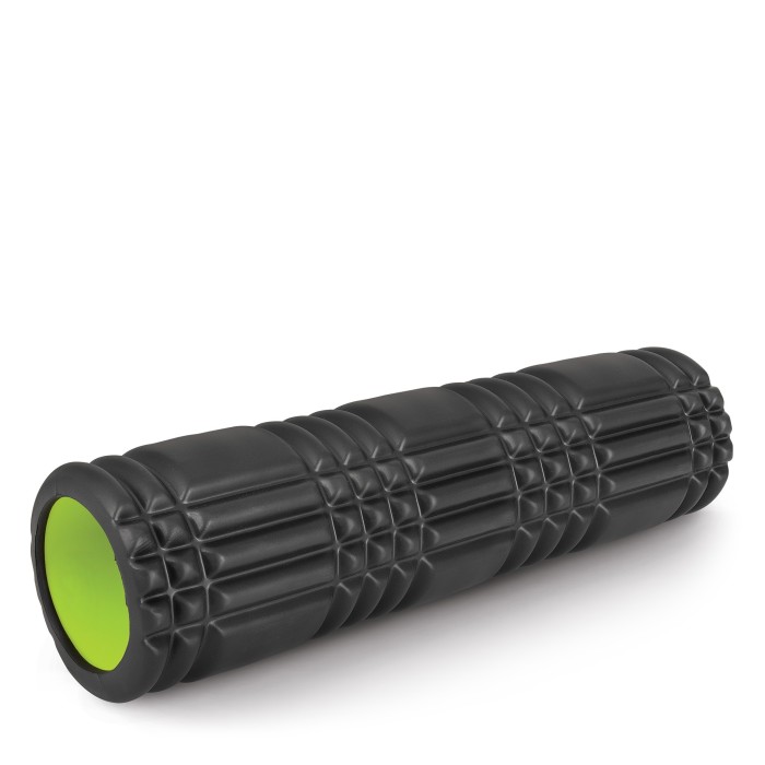 AMILA Foam Roller Plexus 45 Φ14x45cm Μαύρο/Λάιμ