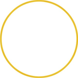 Χούλα Χουπ HQ 80cm - Φ19mm - 330gr, Κίτρινο