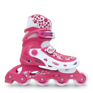 Πατίνια Inline 31-34 - Φούξια / Λευκό