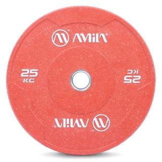 Δίσκος Color Bumper Plate Slim 50 mm 25 kg – Κόκκινο
