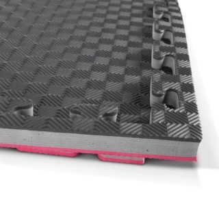 Δάπεδο Προστασίας EVA Διαμάντι 100x100 2,5cm Κόκκινο-Γκρι-Μαύρο