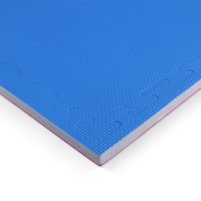 Δάπεδο Προστασίας EVA Πλέξη 100x100cm 2cm Κόκκινο-Γκρι-Μπλε