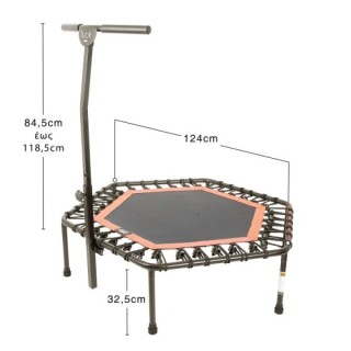 Εξάγωνο Τραμπολίνο με Λαβή Στήριξης Tuck Πορτοκαλί