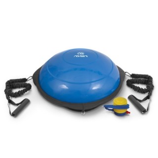 AMILA Balance Ball με Ξύλινη Βάση Μπλε 63cm