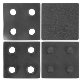 Λαστιχένιο Πάτωμα Original Πλακάκι 100x100cm 15mm Μαύρο