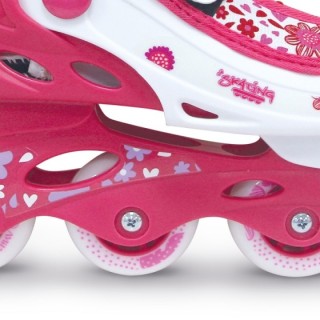 Πατίνια Inline 35-38 - Φούξια / Λευκό