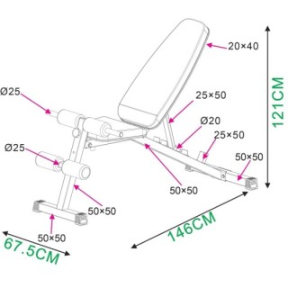 Πάγκος Γυμναστικής Αναδιπλούμενος AMILA DT30