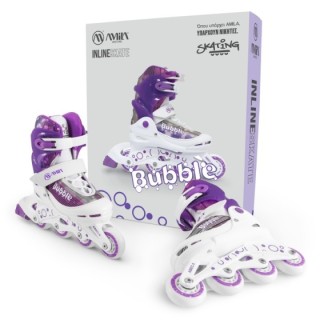 Πατίνια Inline 34-37 - Μωβ / Λευκό