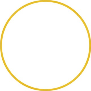 Χούλα-Χουπ HQ 70cm - Φ19mm - 280gr, Κίτρινο