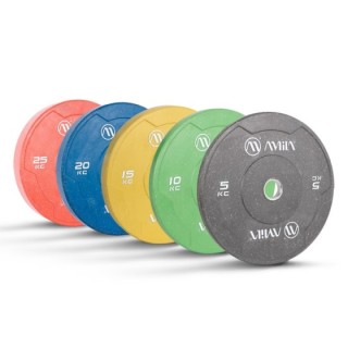 Δίσκος Color Bumper Plate Slim 50 mm 20 kg – Μπλε