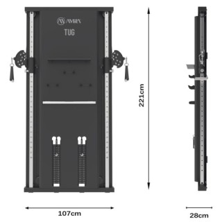 Επιτοίχια Διπλή Τροχαλία Dap Machine Tug
