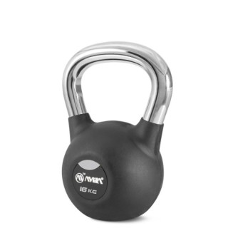 Kettlebell Rubber Cover Cr Handle 16 kg – Μαύρο