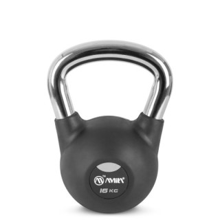 Kettlebell Rubber Cover Cr Handle 16 kg – Μαύρο