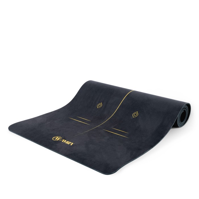 Στρώμα Yoga Pilates Mantala TPE & Suede 173x60x0,6cm - Μαύρο
