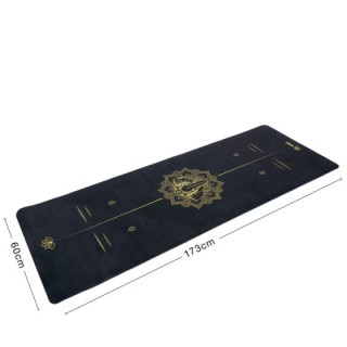 Στρώμα Yoga Pilates Mantala TPE & Suede 173x60x0,6cm - Μαύρο