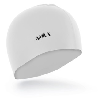 Σκουφάκι Κολύμβησης AMILA Long Hair HQ Λευκό