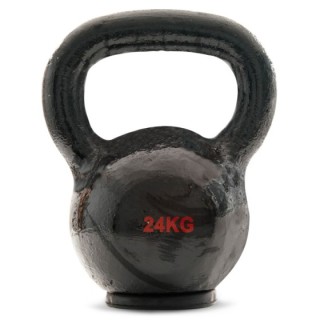 Kettlebell Cast Iron Rubber Base 24 kg - Μαύρο