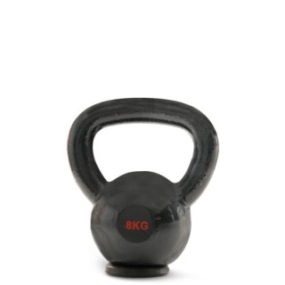 Kettlebell Cast Iron Rubber Base 8 kg - Μαύρο