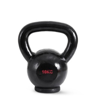 Kettlebell Cast Iron Rubber Base 10 kg - Μαύρο