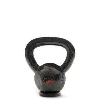 Kettlebell Cast Iron Rubber Base 6 kg - Μαύρο