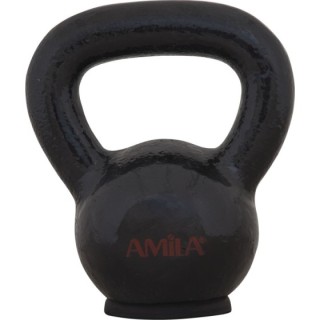 Kettlebell Cast Iron Rubber Base 6 kg - Μαύρο