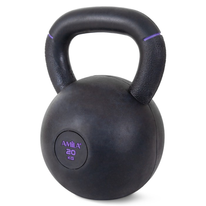 Kettlebell Original Rubber 20 kg - Μαύρο / Μωβ