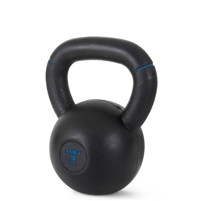 Kettlebell Original Rubber 12 kg - Μαύρο / Μπλε