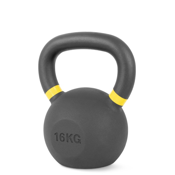 Kettlebell Cast Iron 16 kg - Μαύρο / Κίτρινο