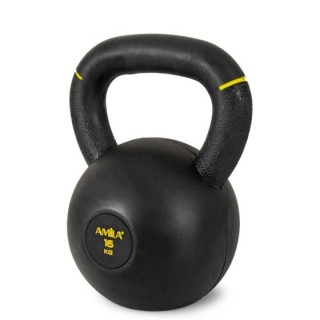Kettlebell Original Rubber 16 kg - Μαύρο / Κίτρινο
