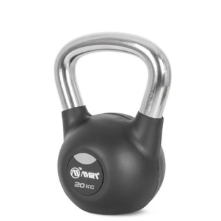 Kettlebell Rubber Cover Cr Handle 20 kg – Μαύρο