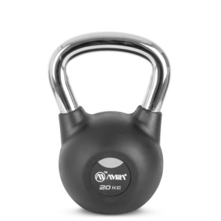 Kettlebell Rubber Cover Cr Handle 20 kg – Μαύρο