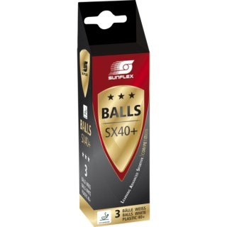 Μπαλάκια Ping Pong Sunflex SX40+ Competition PVC 3 Τεμάχια
