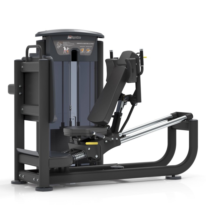 Seated Leg Press Hack Squat IT9539 Μαύρο