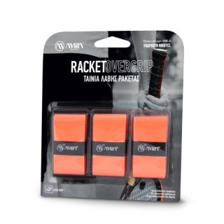 Ταινία Λαβής Ρακετών AMILA Overgrip Coral Red 3 Τεμ