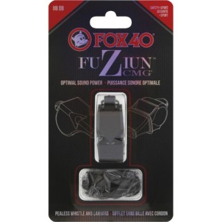 Σφυρίχτρα FOX40 FUZIUN CMG Μαύρη με Κορδόνι