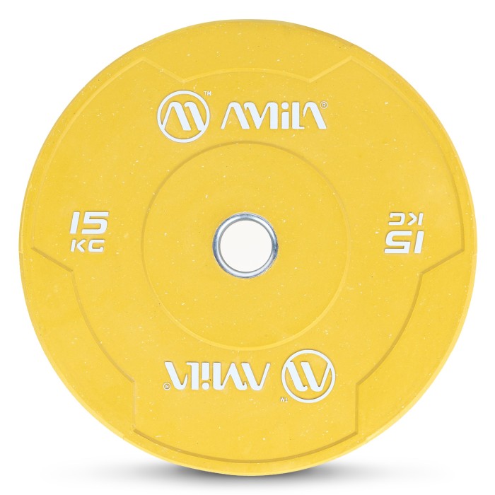Δίσκος Color Bumper Plate Slim 50 mm 15 kg – Κίτρινο