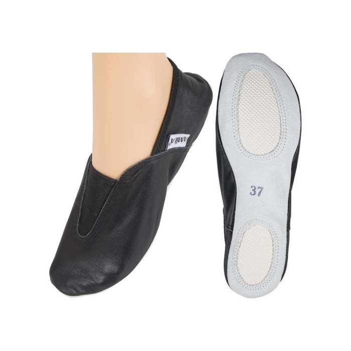 Παπούτσια Ενόργανης Γυμναστικής Δερμάτινα Μαύρα, Νο33